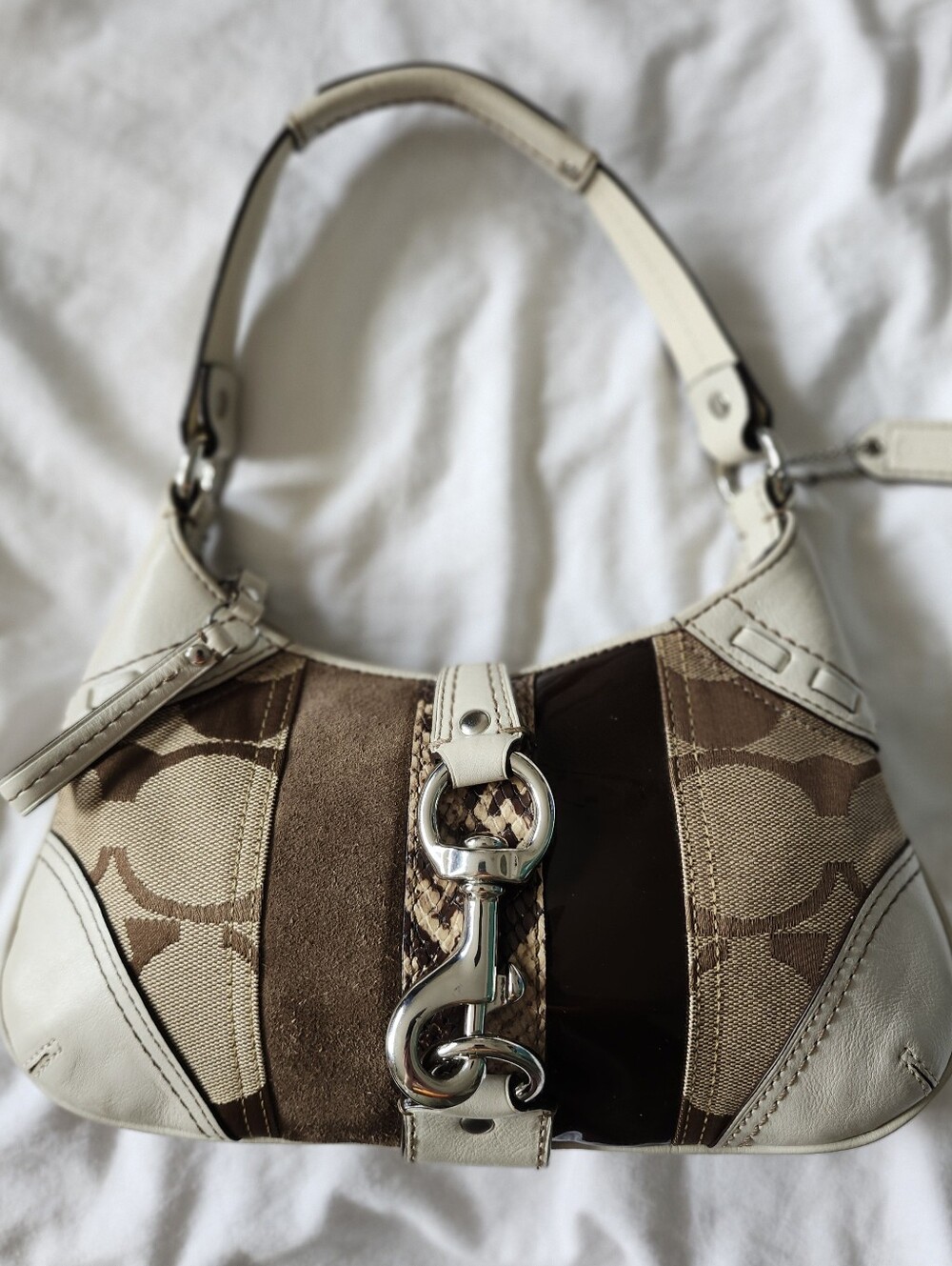 Vintage Coach Signature Python Mini Hobo Bag - Picture 8 of 15